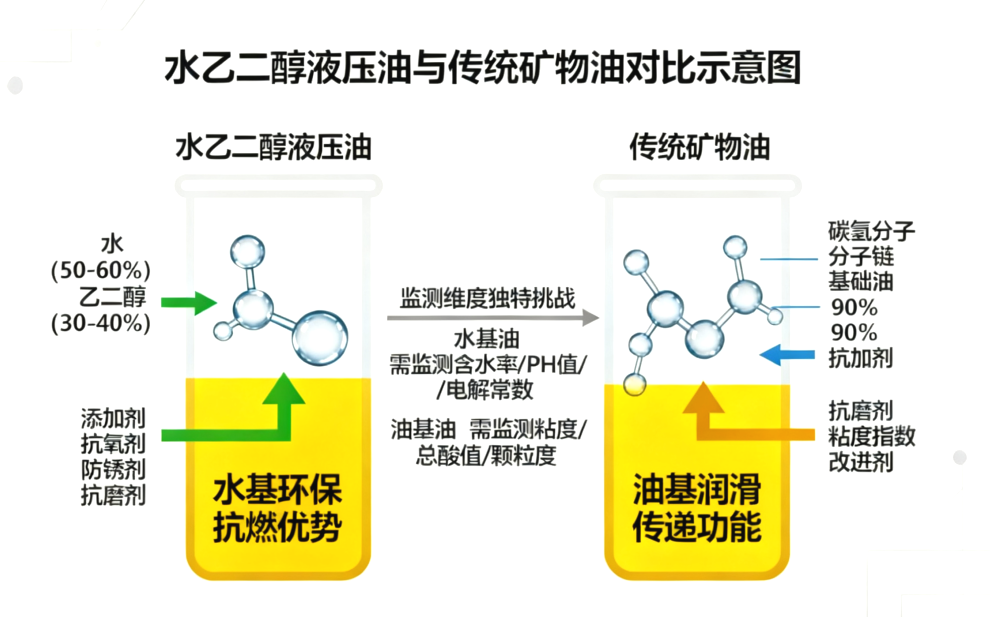 水乙二醇液壓油的 “可監測性” 為何成服務商亮點？難點與監測技術一文講透